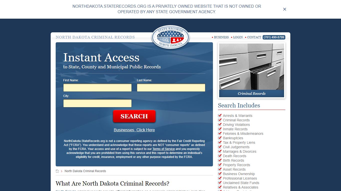 North Dakota Criminal Records | StateRecords.org