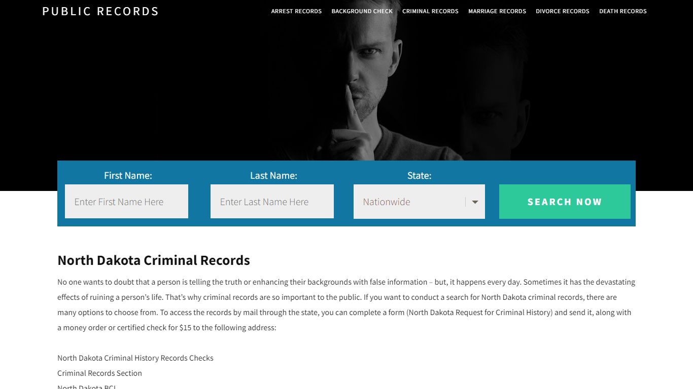 North Dakota criminal records - Public Records